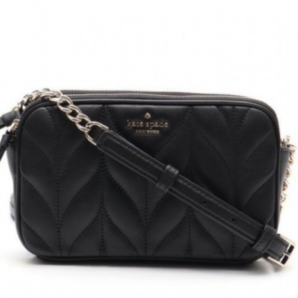 kate spade Briar Lane Kendall Double Zip Crossbody Leather Bag